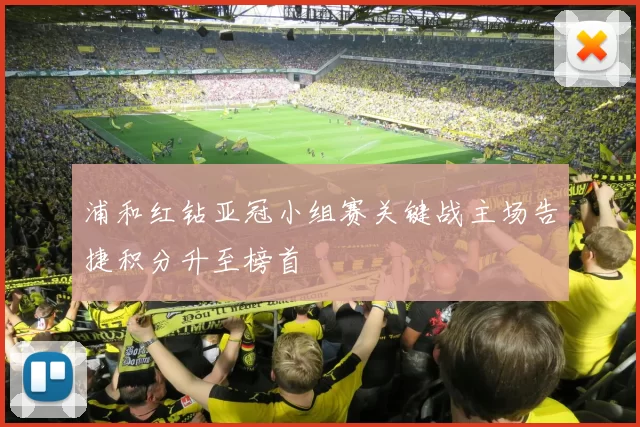 浦和红钻亚冠小组赛关键战主场告捷积分升至榜首